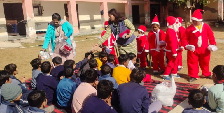 बीपी स्कूल ने छात्रवास के बच्चों के लिए गर्म कपड़े और भोजन सामग्री वितरित की