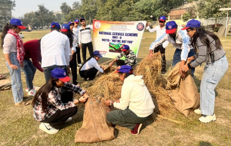 अग्रवाल कॉलेज बल्लभगढ़ द्वारा अंतरराष्ट्रीय स्वयंसेवक दिवस के उपलक्ष्य में पर्यावरण जागरूकता एवं पशुकल्याण कार्यक्रम का आयोजन किया गया