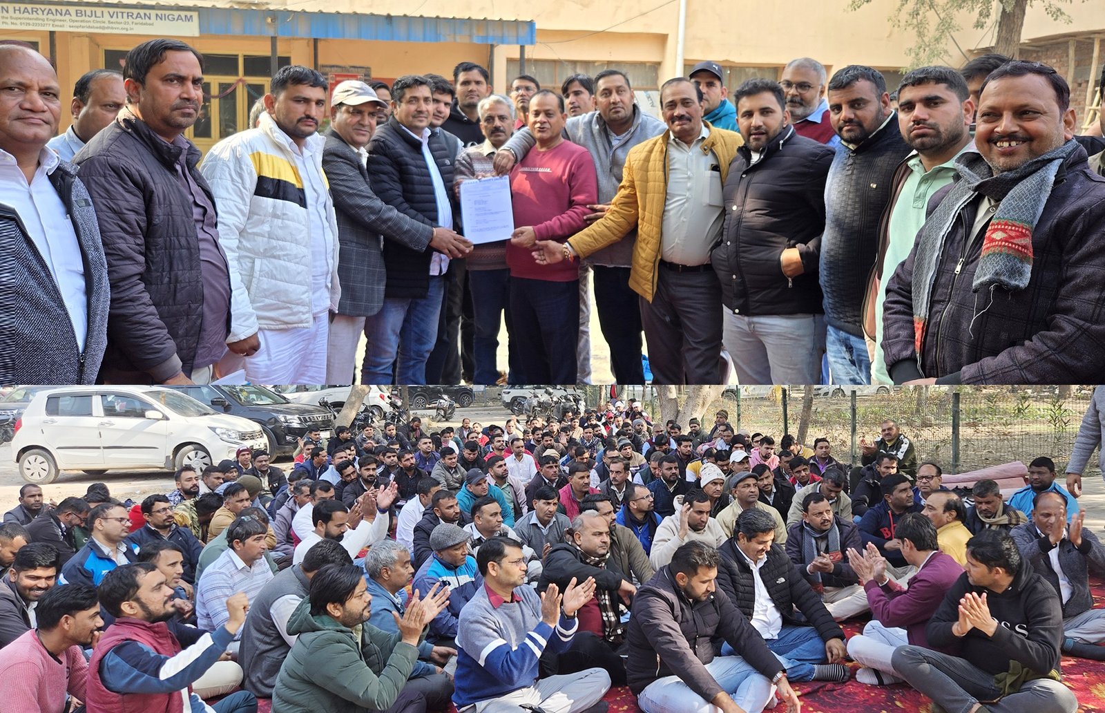 विरोध प्रदर्शन करते हुए अतिरिक्त मुख्य सचिव पावर के नाम यूनियन ने पोलिसी की खिलाफत में अधीक्षण अभियन्ता को सौंपा ज्ञापन