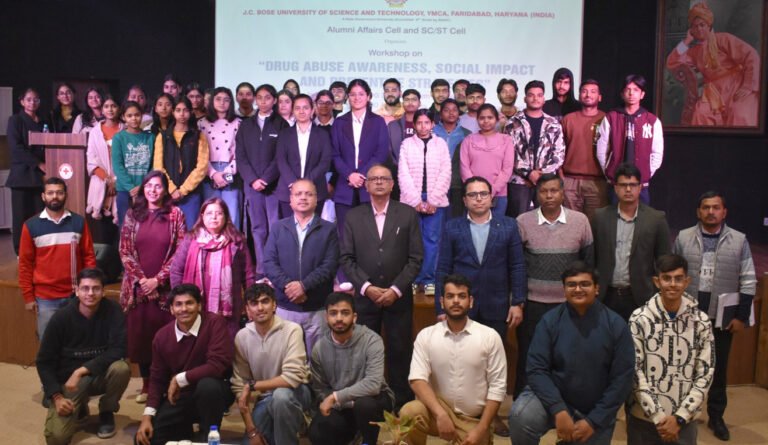 जे.सी. बोस विश्वविद्यालय में “नशीली दवाओं के दुरुपयोग, सामाजिक प्रभाव और निवारक रणनीतियों” पर जागरूकता कार्यशाला आयोजित की गई