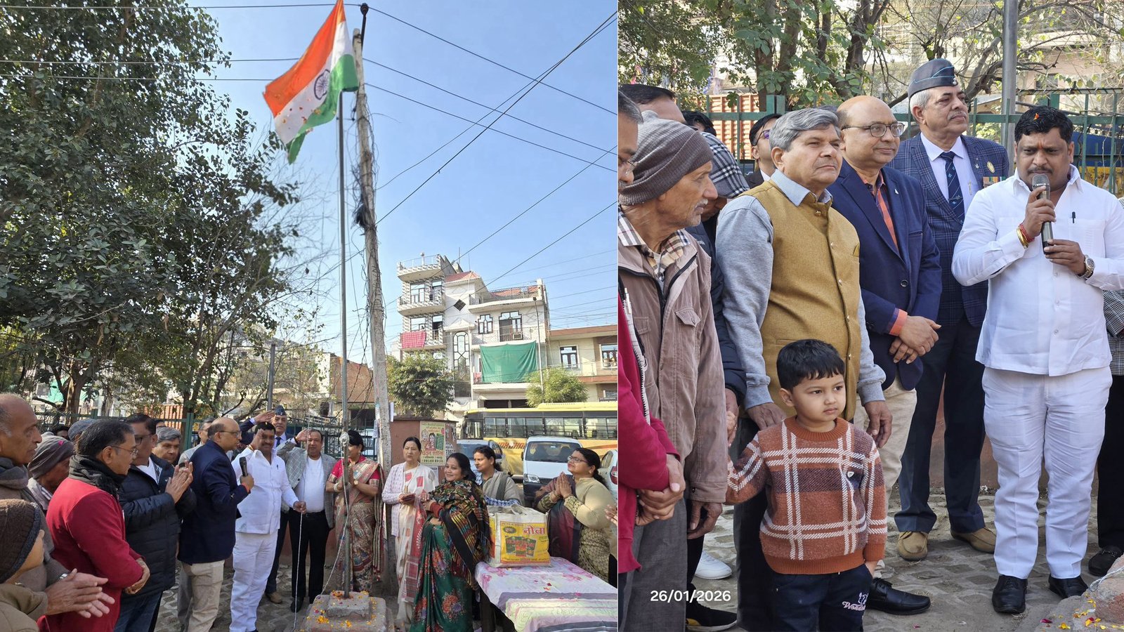 सेक्टर- 37 तिरंगा स्थल पर आन-बान-शान के साथ मनाया गया गणतंत्र दिवस