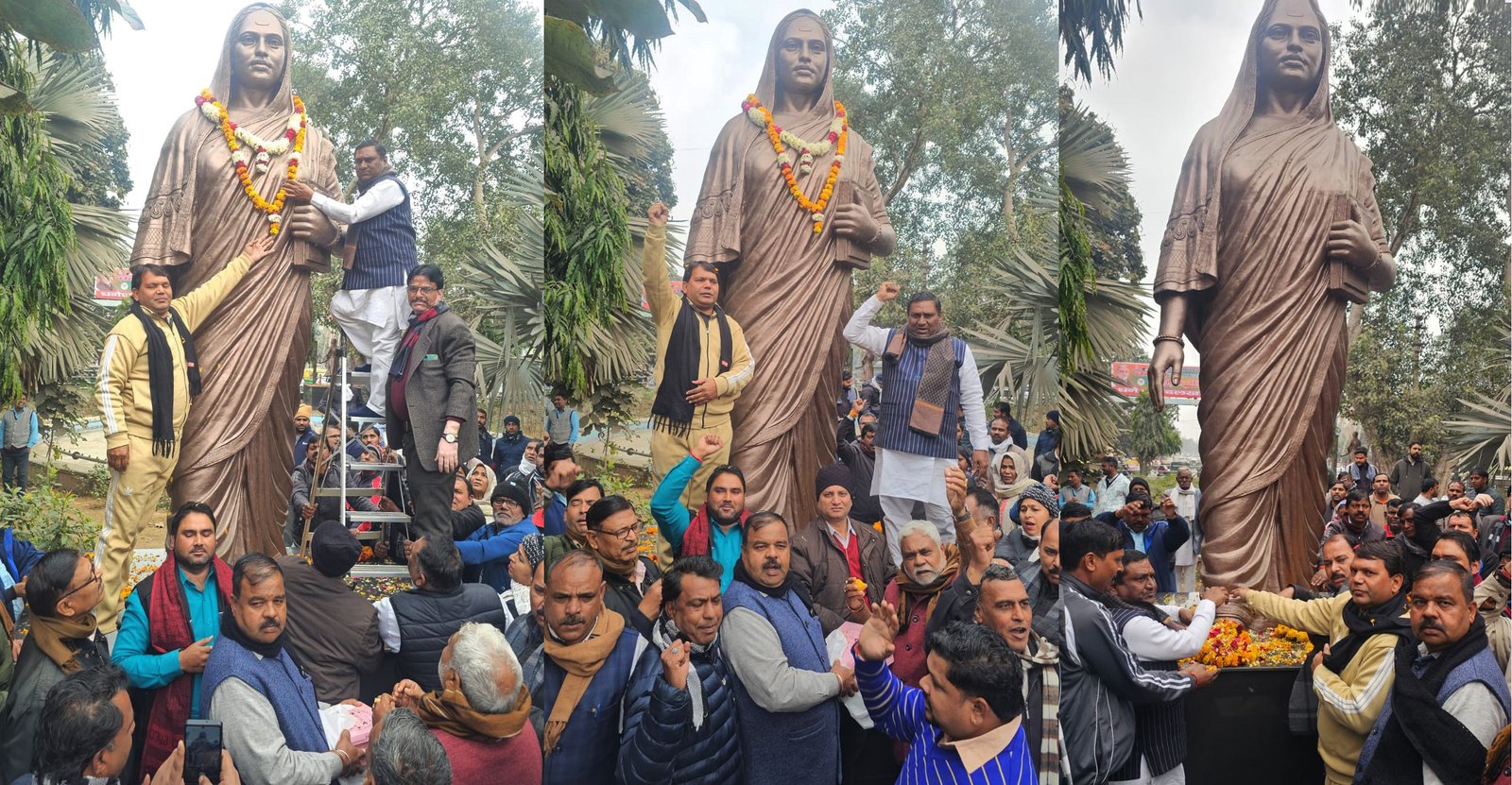 देश की प्रथम महिला शिक्षिका माता सावित्रीबाई फुले के जन्म दिवस पर सर्व कर्मचारी संघ हरियाणा के राज्य प्रधान एवं सैकड़ो कार्यकर्ताओं ने माल्याअर्पण किया