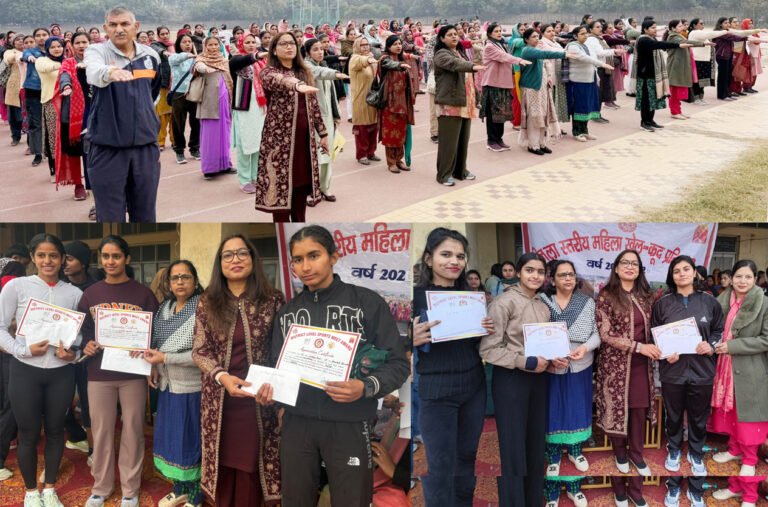 सेक्टर-12 खेल परिसर में महिलाओं ने दिखाया खेल कौशल और उत्साह