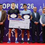 Top seeds Siddhant Banthia and Alexander Donski save match point to win the 2026 Delhi Open doubles title