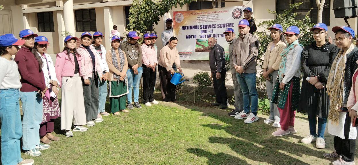 अग्रवाल कॉलेज बल्लभगढ़ की एनएसएस इकाई–II ने हरित दिवस बड़े उत्साह के साथ मनाया