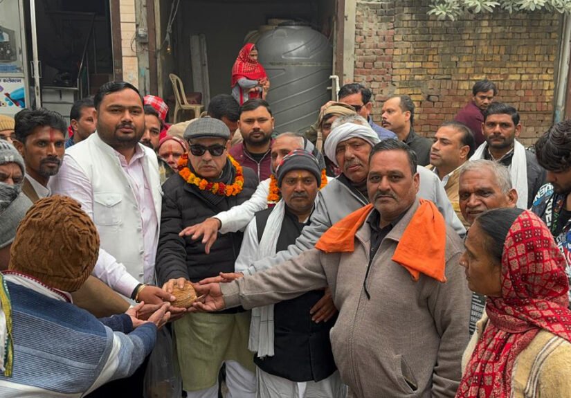 बल्लभगढ़ की विष्णु कॉलोनी में तीन गलियों के निर्माण कार्य की आधारशिला रखी