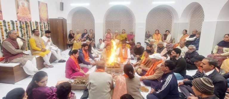 आर्य समाज सेक्टर-7ए में भव्य एवं मनोहरी यज्ञशाला का हुआ लोकार्पण