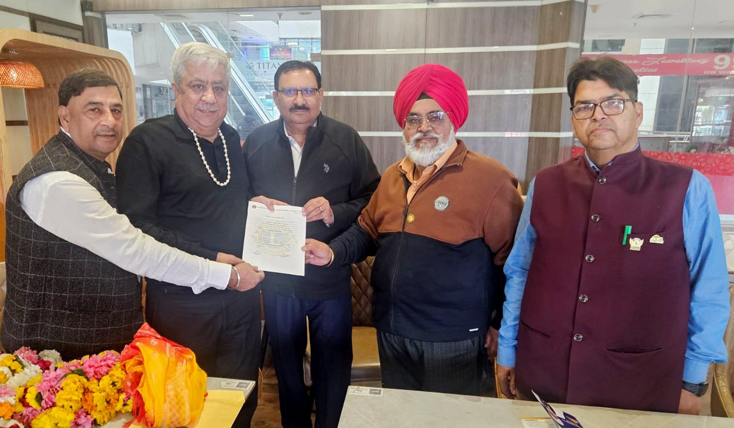 लायंस क्लब फरीदाबाद लेक सिटी ने लायन राकेश कुमार जग्गी को द्वितीय उप-जिला गवर्नर पद हेतु नामित किया