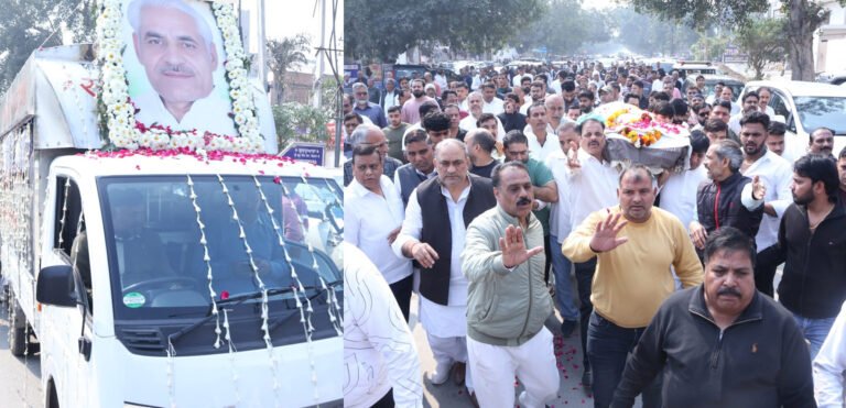 पंचतत्व में विलीन हुए पूर्व विधायक आनंद कौशिक, शव यात्रा में शामिल हुए हजारों की संख्या लोग