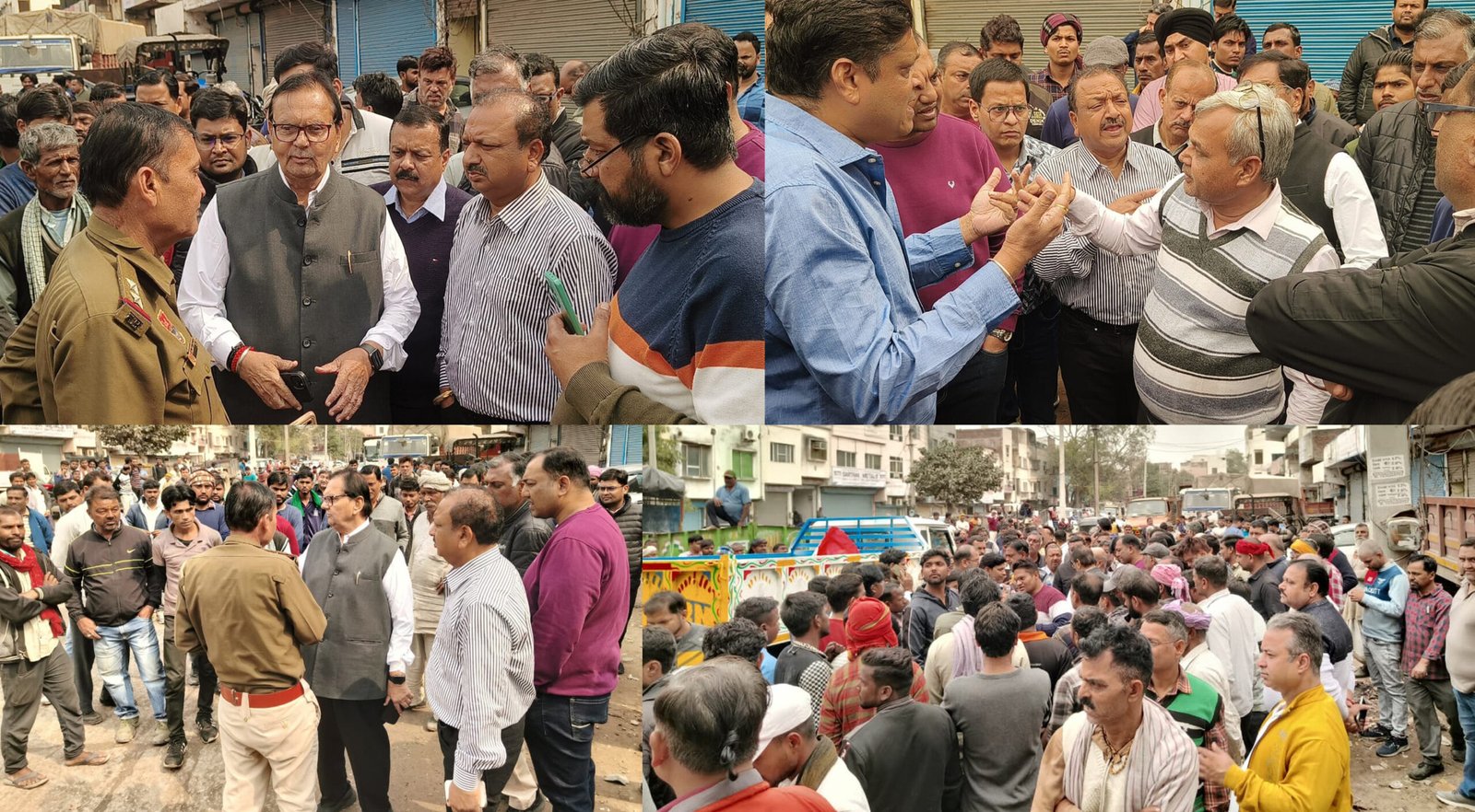 हरियाणा में सर्वधिक टैक्स भरने वाली नेहरू ग्राऊड लोहा मंडी के व्यापारी आए सडक़ों पर, मौके पर पहुंची पुलिस, निगम अधिकारी को व्यापारियों ने सुनाई खरी खोटी