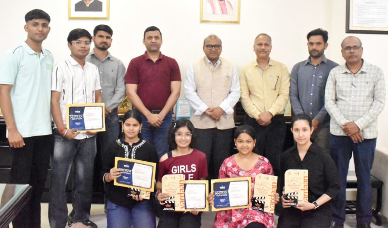 वरदान इंटरनेशनल फिल्म फेस्टिवल-2026 में जेसी.बोस विश्वविद्यालय वाईएमसीए के संचार एवं मीडिया प्रौद्योगिकी विभाग के विद्यार्थियों ने ‘चार’ पुरस्कार