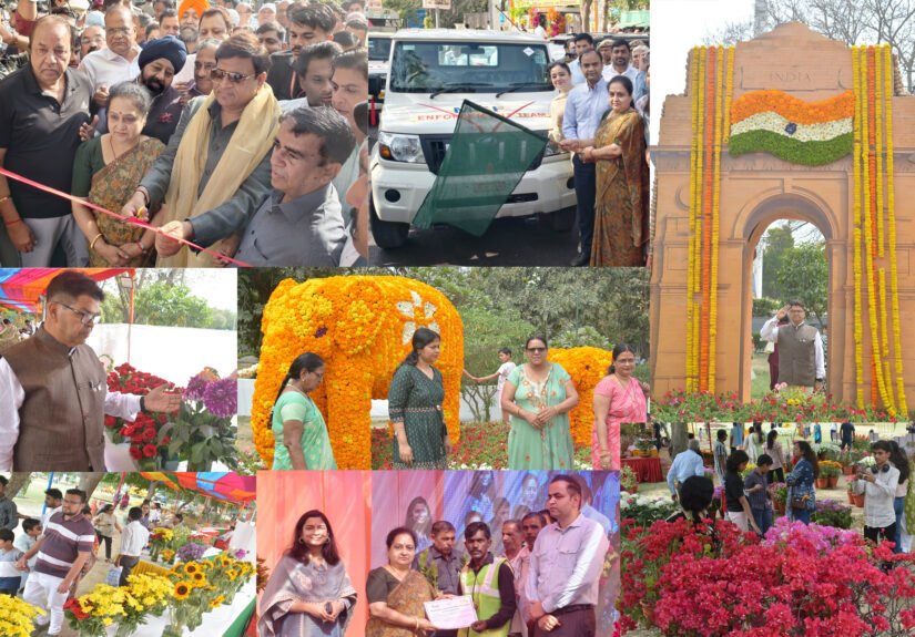 कैबिनेट मंत्री विपुल गोयल ने किया फ्लावर फेस्टिवल का शुभारंभ, उनके साथ नगर निगम मेयर प्रवीण बत्रा जोशी और निगमायुक्त धीरेन्द्र खड़गटा भी रहे मौजूद