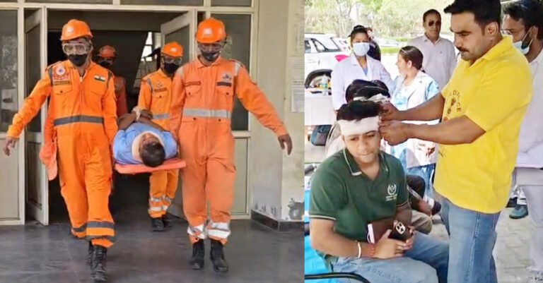 भूकंप आपदा से निपटने के लिए बल्लभगढ़ में मॉक ड्रिल, प्रशासन और NDRF की संयुक्त कार्रवाई