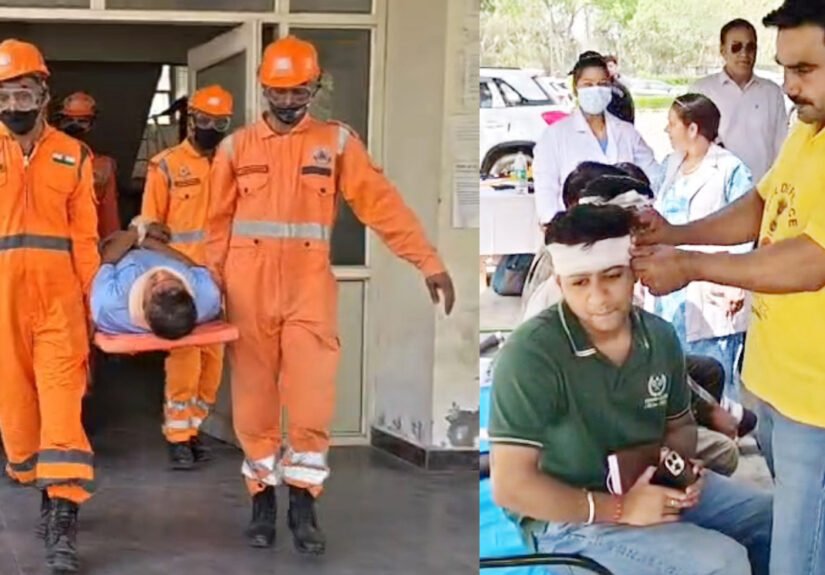 भूकंप आपदा से निपटने के लिए बल्लभगढ़ में मॉक ड्रिल, प्रशासन और NDRF की संयुक्त कार्रवाई