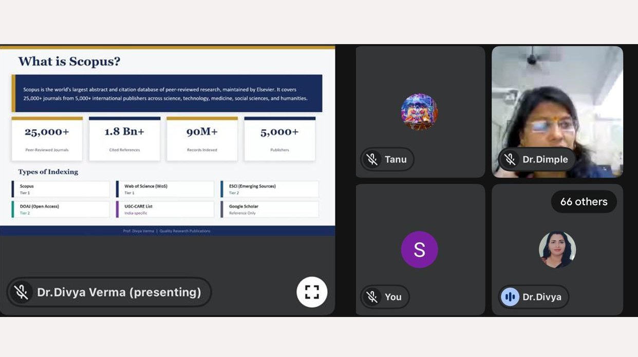 अग्रवाल कॉलेज में स्कोपस इंडेक्स्ड जर्नल्स में प्रकाशन पर ऑनलाइन कार्यशाला आयोजित