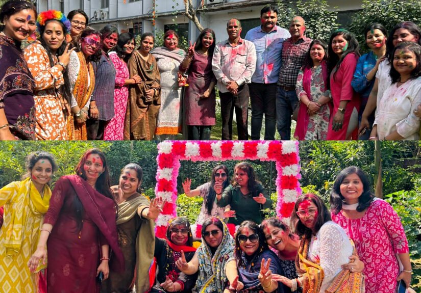 “डीएवी शताब्दी महाविद्यालय में फूलों की होली के रंग, उत्साह और सौहार्द के संग”