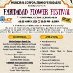 14 ओर 15 मार्च को नगर निगम फरीदाबाद, द्वारा सेक्टर- 12 स्थित टाउन पार्क में आयोजित किया जाएगा फ्लावर फेस्टिवल, मेला सुबह 10 बजे से शाम 6 बजे तक चलेगा