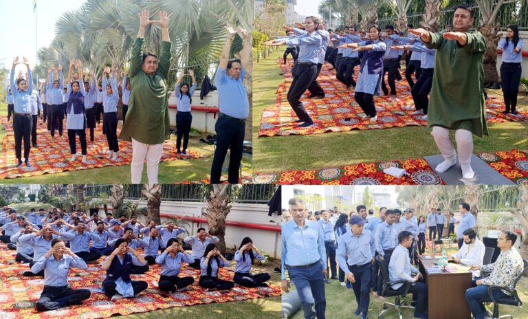 ईएसआईसी के 75वें स्थापना दिवस के उपलक्ष में योग एवं हेल्थ चेकअप कैंप लगाया का आयोजन किया गया