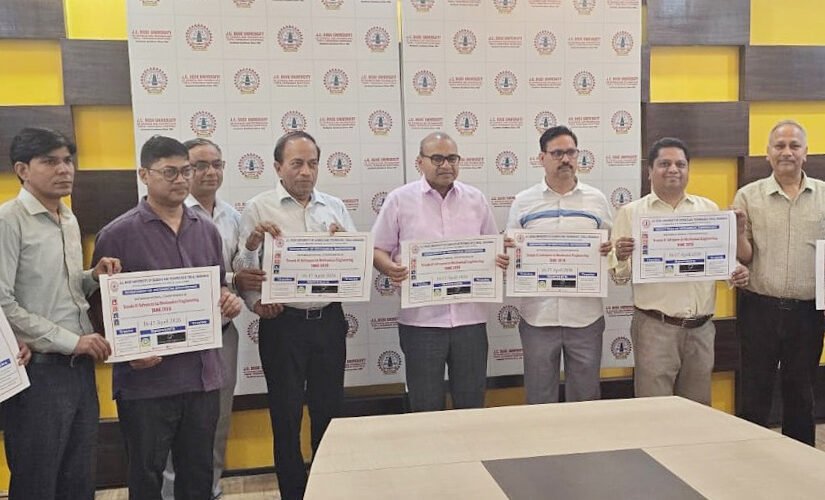 जे.सी. बोस विश्वविद्यालय में मैकेनिकल इंजीनियरिंग में रुझान एवं प्रगति पर दो दिवसीय अंतर्राष्ट्रीय सम्मेलन 16 एवं 17 अप्रैल-2026 को, कुलगुरु प्रो. राजीव कुमार ने जारी किया अंतर्राष्ट्रीय सम्मेलन का पोस्टर