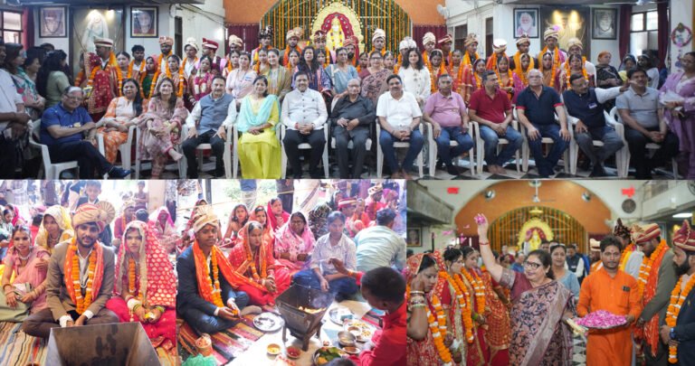 साई धाम द्वारा आयोजित 76वें सामूहिक विवाह में 25 जोडे परिणय-सूत्र बंधे