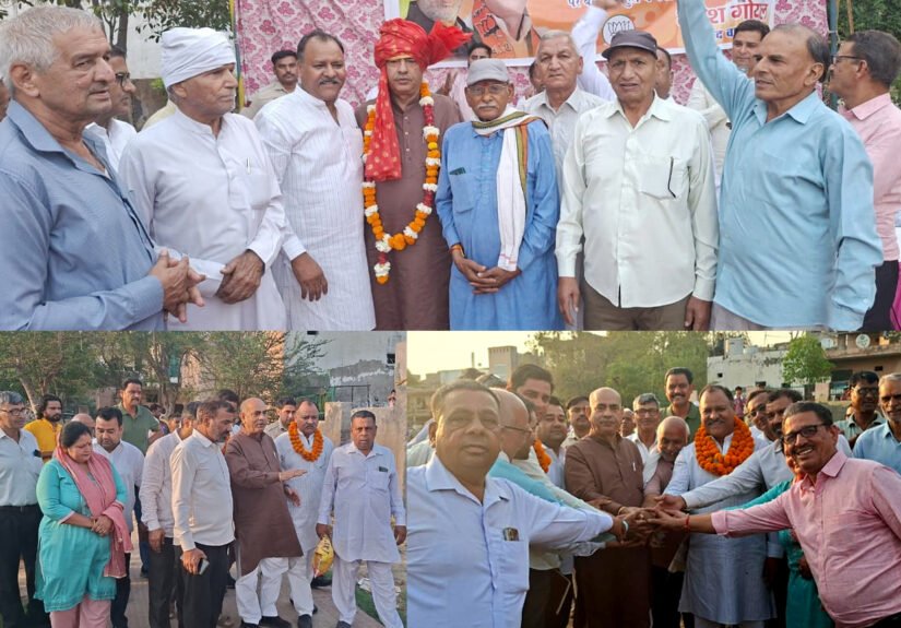 विधायक पं. मूलचंद शर्मा ने  छठ मैय्या पार्क चावला कॉलोनी बल्लभगढ़ में खेल कोर्ट निर्माण कार्य का मुहूर्त किया