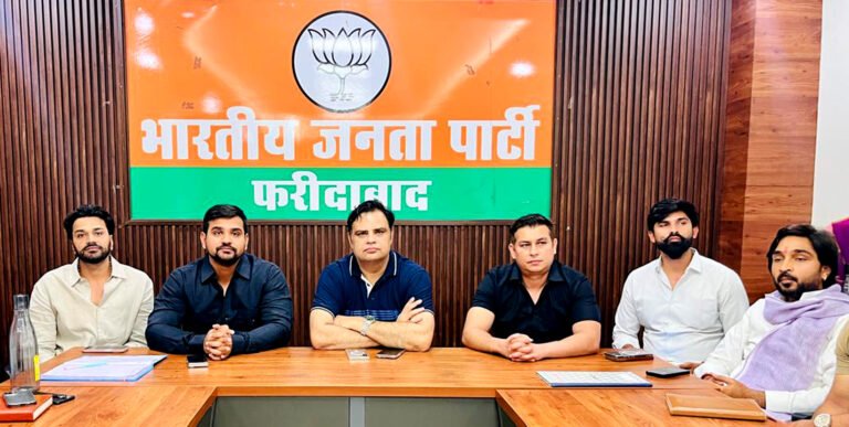 भाजयुमो फरीदाबाद की प्रथम मासिक बैठक में संगठन विस्तार को लेकर बनी रणनीति, युवा मोर्चा का प्रत्येक कार्यकर्ता संगठन का मजबूत स्तंभ है : पंकज पूजन रामपाल